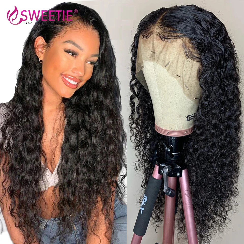 

Sweetie Brazilian Water Wave Human Hair Wig Glueless 13X4 Lace Front Human Hair Wigs Pre Plucked 150 Density Remy Wigs Wholesale