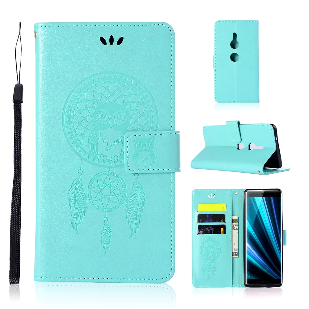 Сова Pattern чехол для SONY Xperia 1 10 плюс L3 L2 L1 XA XA1 XA2 ультра XZ3 XZ2 XZ1 компактный XZ2 Премиум кожаный чехол бумажник чехол