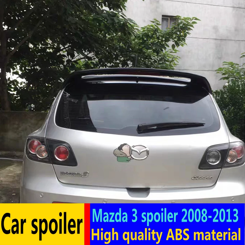 Для Mazda 3 спойлер 2006-2013 Mazda3 хэтчбек Высокое качество ABS Материал Автомобильный