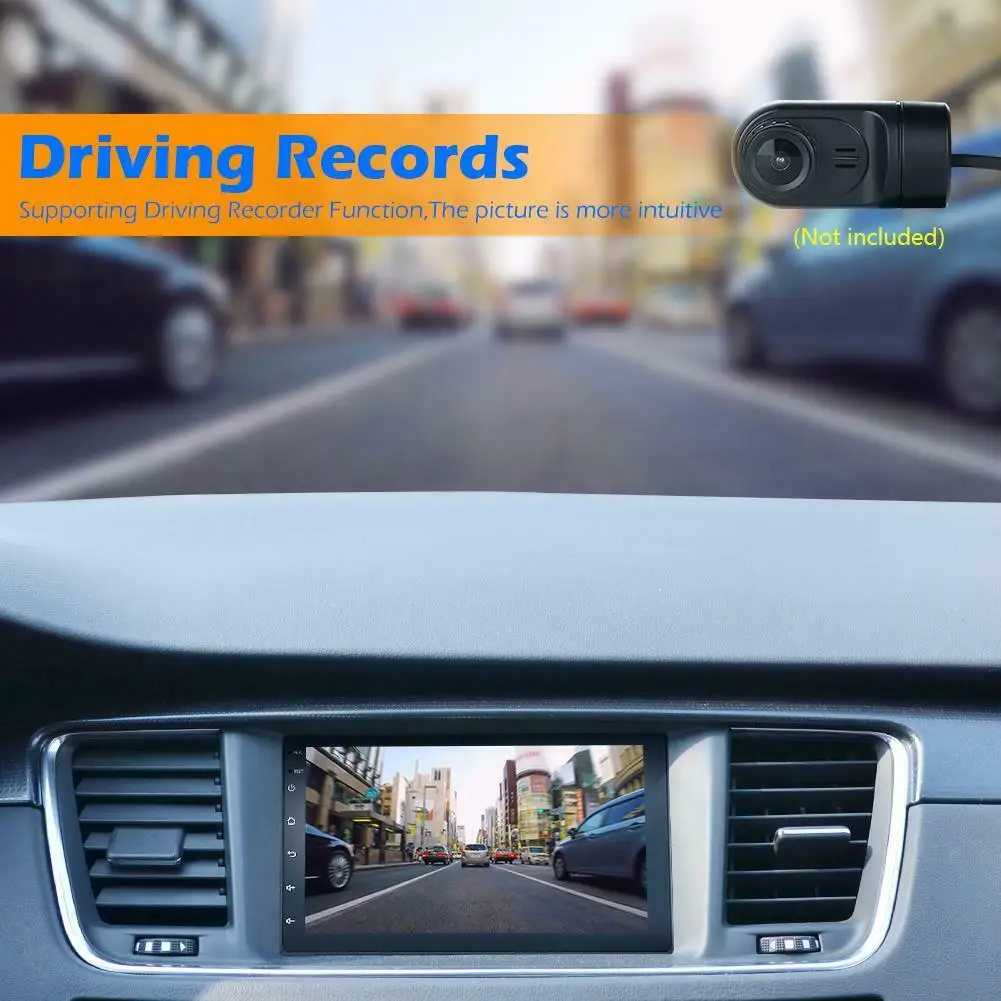 2Din " четырехъядерный Android 8,1 gps Navi Wifi DVR автомобильный стерео MP5 плеер FM Радио авторадио