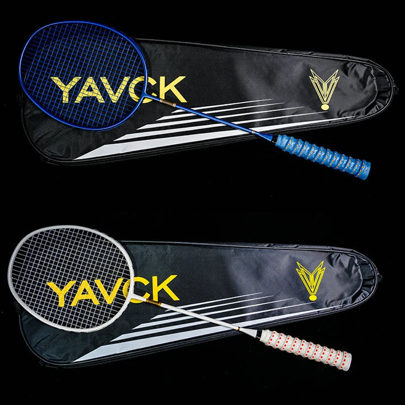 

Full Carbon Badminton Racket Training Shot Offensive And Defensive Type 8U Feel Light Carbon Fiber Handle Single Shot