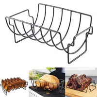 zk30 rib rack for grilling non stick stainless steel bbq tools steak holders stand barbecue accessories for kitchen outdoor