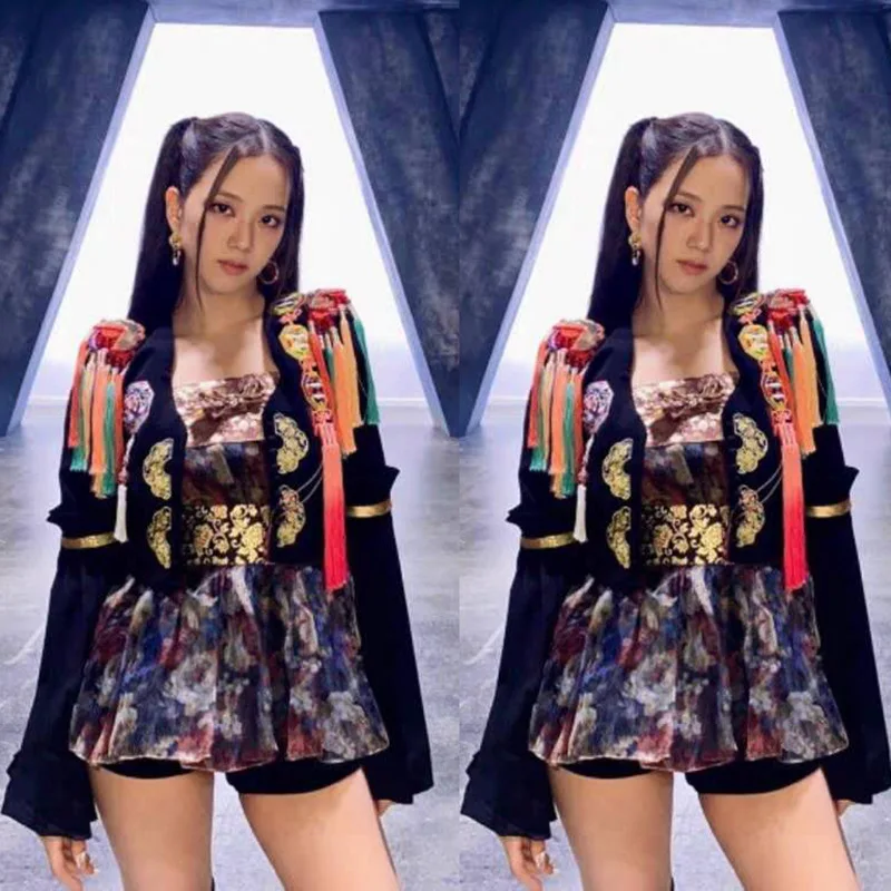 KPOP TWICE EXO IU Seo Yea Ji new sexy short Cardigan jacket coat+slim High waist strapless Tube top dresses women two piece set