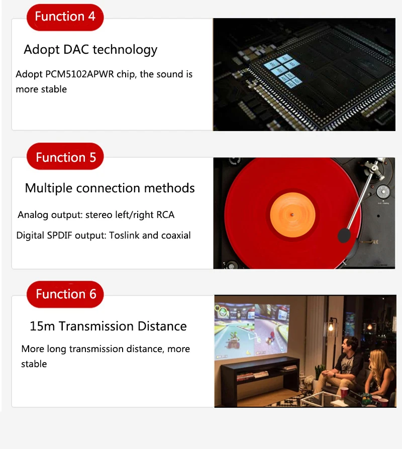 NFC Bluetooth 5,0 приемник APTX HD DAC беспроводной цифровой аудио адаптер с низкой задержкой SPDIF коаксиальный RCA выход