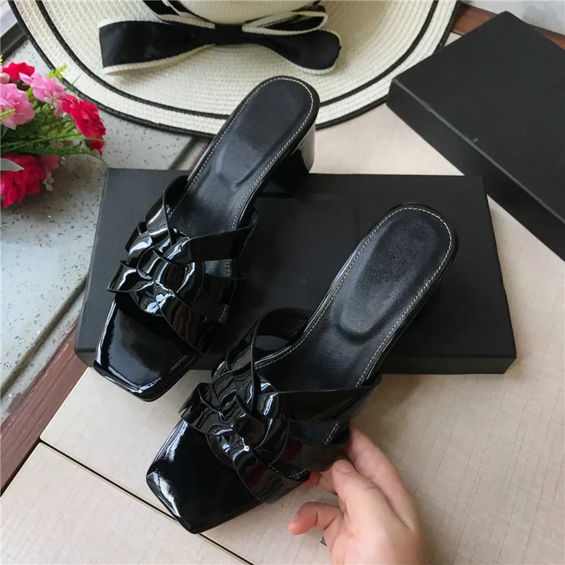 Женские шлепанцы на каблуке со стилусом брендовые дизайнерские сандалии с