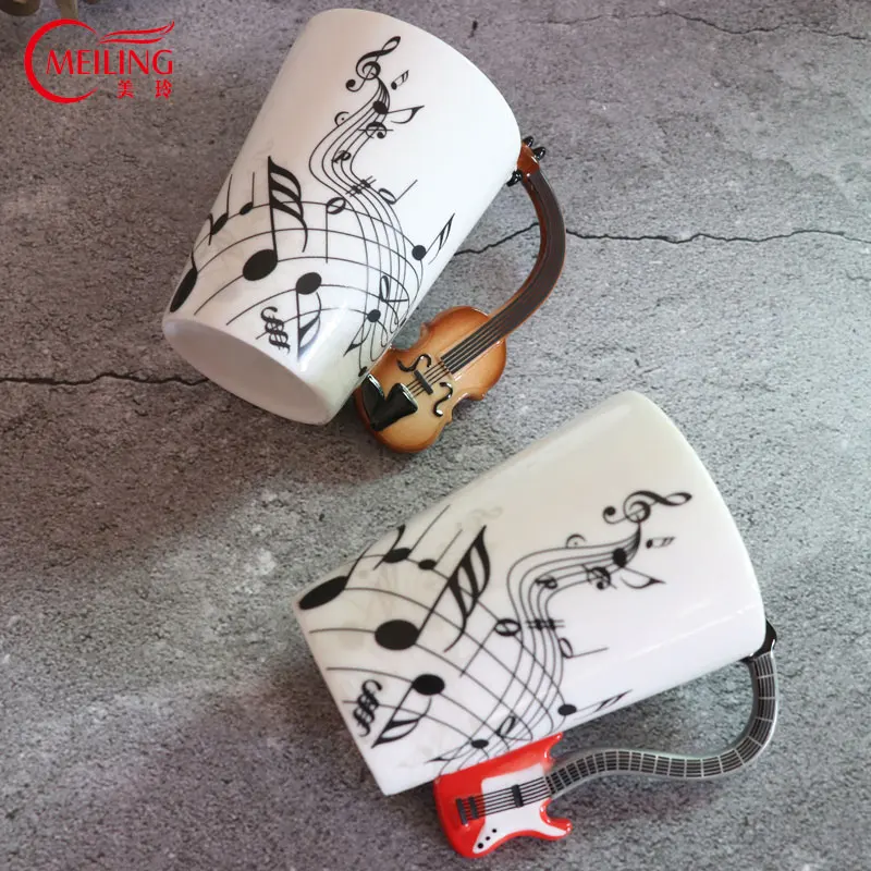 Керамическая музыкальная кружка для путешествий креативные кофейные кружки