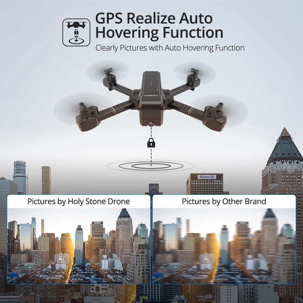 DEERC DE25 Дрон gps ГЛОНАСС FPV wifi RC Дроны с камерой Full HD 1080P Профессиональный gps Квадрокоптер