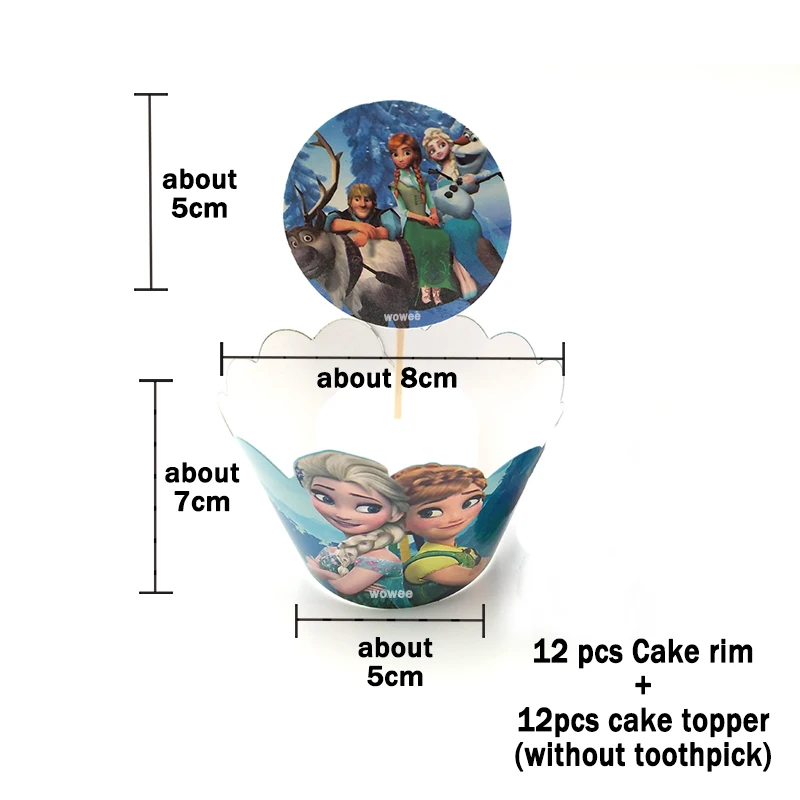 12Ram 12Caketopper 180*108 см вечерние скатерти с изображением Эльзы и Анны из мультфильма «Холодное сердце» для вечеринки в честь Дня Рождения - Цвет: 12Ram 12Caketopper
