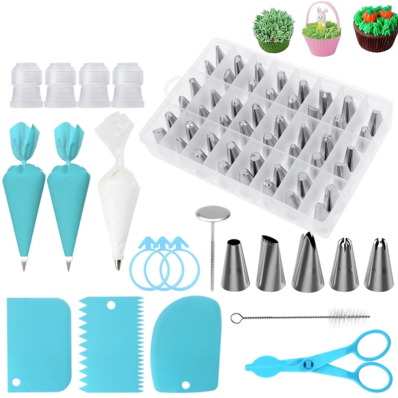 

Hot Selling Cake Decorating Supplies Silicone 79PCS Fashionable Icing Piping Bags Baking Accessories Bakeware Sets Multicolor