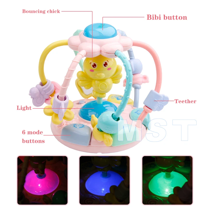 Ранний развивающий музыкальный грызунок детские игрушки с колокольчиком