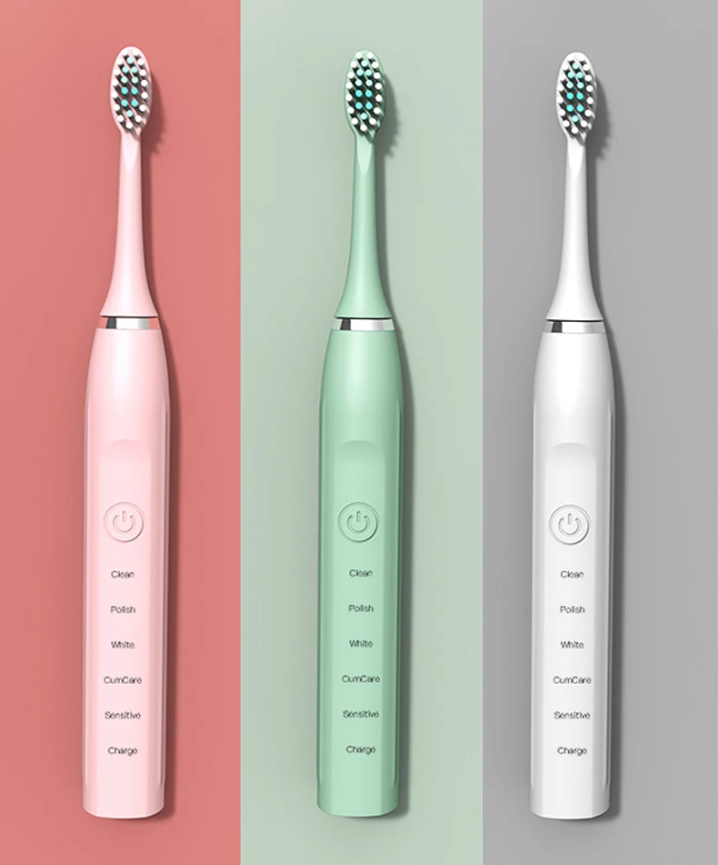 2021 Latest Powerful Ultrasonic  Toothbrush USB Rechargeable Tooth Brush Adult Electronic Washable Whitening relax Teeth Brush