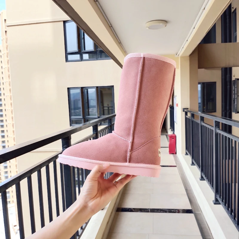 Begocool women snow boots designer genuine cow suede australia warm winter woman shoes botas pink cheap | Обувь