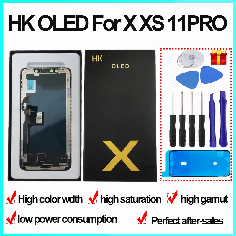 

Factory Sale NEW HK Screen For iPhone X HK OLED Hard XS 11Pro Display Digitizer Assembly LCD For iPhone X Display HK hard X OLED