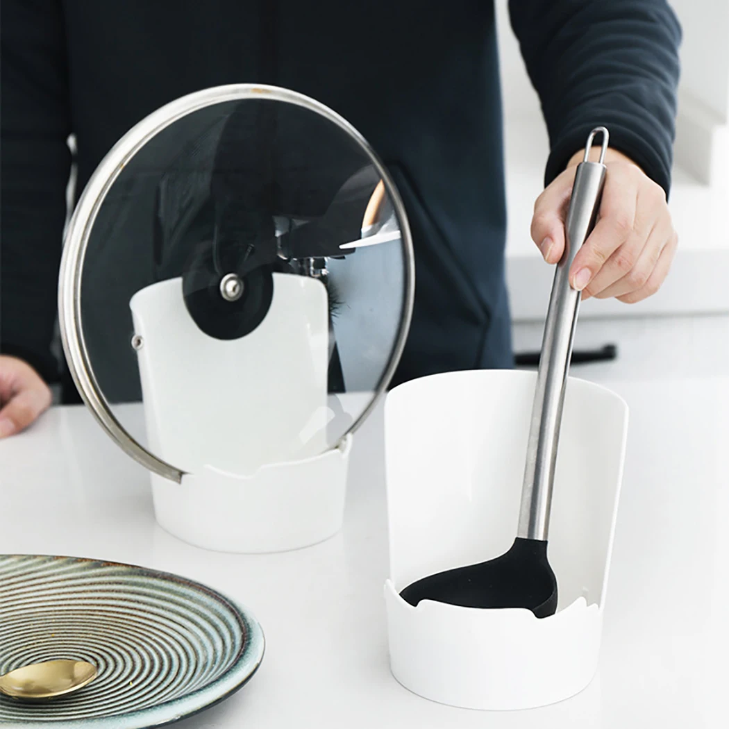 

Plastic Spoon Rest Kitchen Organizer for Fork Spatula Rack Spoon Holder Stand Tableware Storage Rack for Spoon Pot Lid Holder