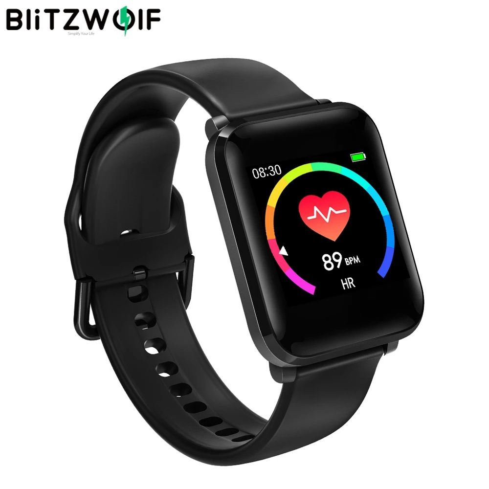 BlitzWolf BW HL1 1 3 'IPS смарт часы 8 спортивный режим IP68 многоязычный дисплей HR кровяное