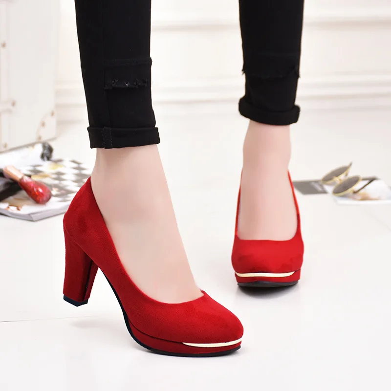 

3 Colors High-heeled Shoes Fashion Round Toe High Heels Night Shoes Pointed High Heels Club Sexy Metal Singles Profession Pumps