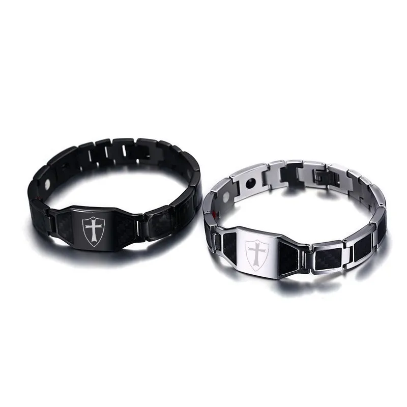 Стильный углеродного волокна тамплиеры щит био энергетические Браслеты для Для