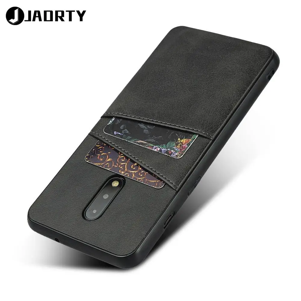 

Mobile Phone Case Cover for OnePlus 7 Leather Silicone Shockproof Case With Card Pocket