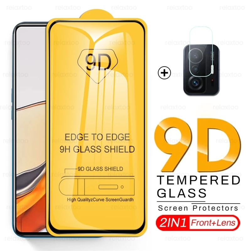 9D полное клеевое стекло для Xiaomi 11 T Pro защита экрана пленка объектива камеры Xiaomi11T