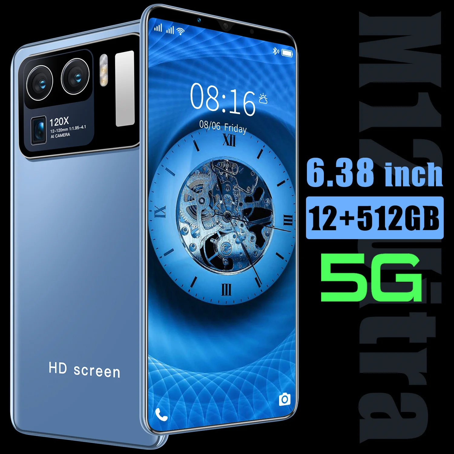 

Shrimp skin hot selling smartphone m12uitar Android large screen phone Genuine Time limited
