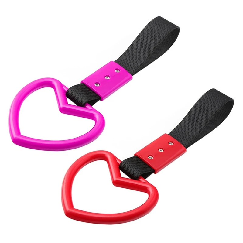 

2 Color Ring Heart Train Bus Subway Handle Hand Strap Drift Charm Strap Drift Auto Accessories Car Styling
