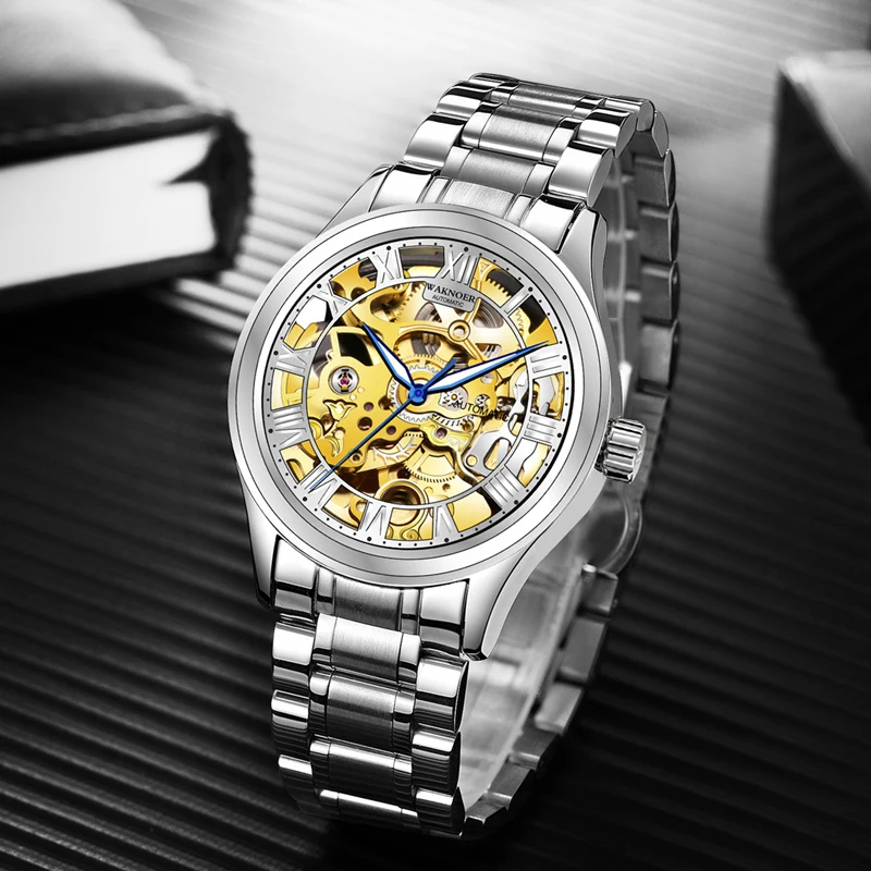 2020 Роскошные автоматические часы мужские механические Saati Металлические