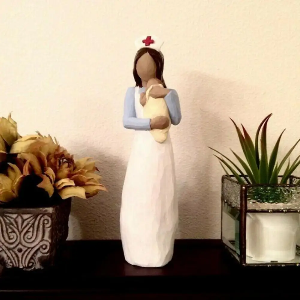

Nurse Angel Statue Exquisite Realistic Resin Hand Painted Nurse Sculpture for Home Decor