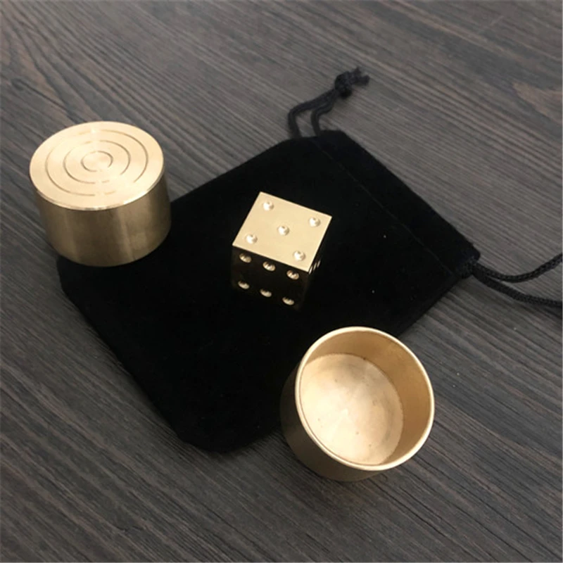 Troquel de metal para trucos de Magia, dados de primeros planos, predicci&oacute;n de n&uacute;meros, Magia, metalismo, accesorios de utiler&iacute;a-1