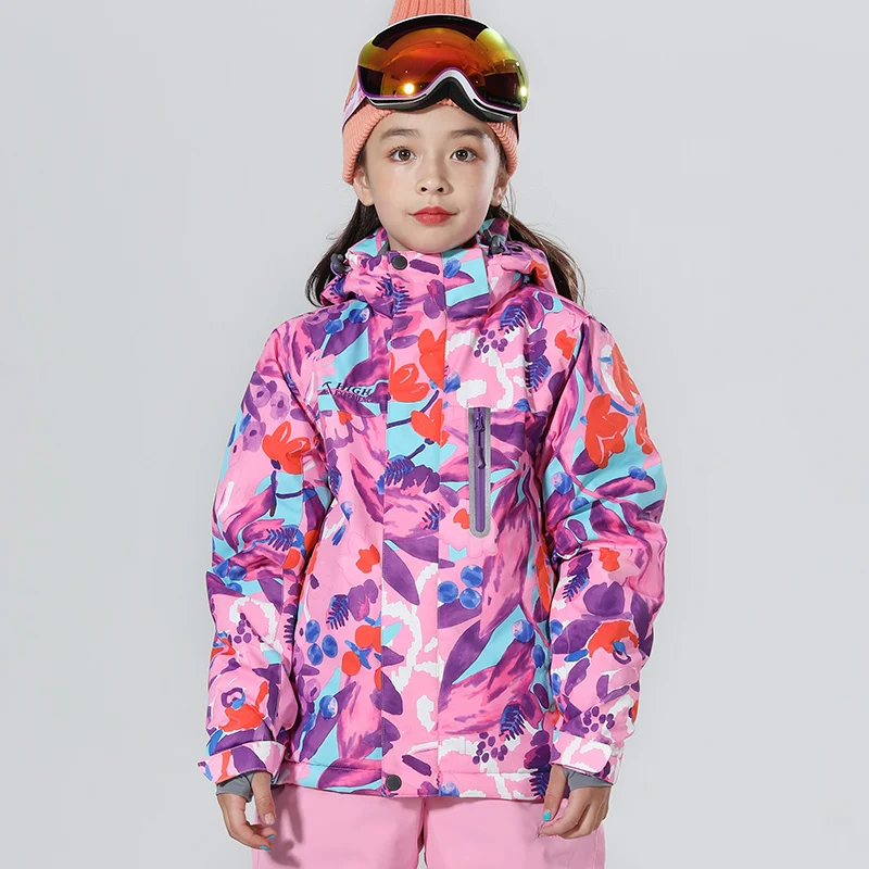pink thread Лыжный костюм для девочки лыжный костюм зимние штаны лыжи лыжные штаны сноуборд сноубординг горнолыжный костюм детский костюм горнолыжный костюм зимниймальчиков лыжный костюм s для детей; зимний костюм для мальчиков - Цвет: pink thread