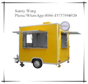 fast food truck trailer with high roof coffee bike for snack food hot dog cart