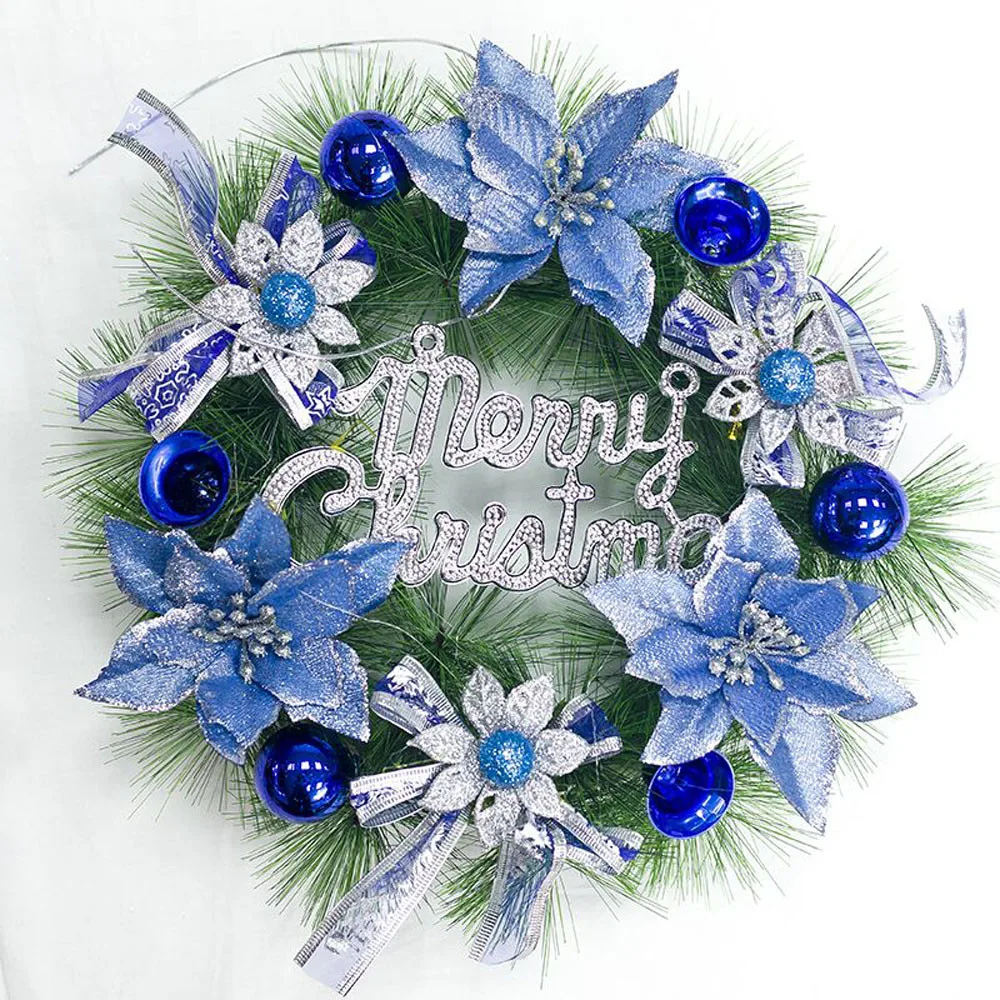 Венки для передней двери красивый Рождественский лист вечеринки осенний дверной