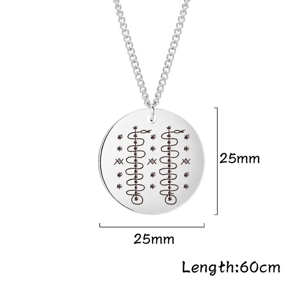 My Shape Voodoo Loa Damballah Wedo Pendant Necklace for Women Men Stainless Steel Necklaces Amulet Talisman Religious Jewelry | Украшения и