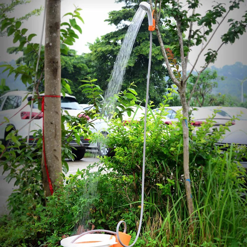 

Outdoor Camping Shower LED Portable Car Washer High Pressure Power Shower Electric Water Pumps Travel Kit FK88