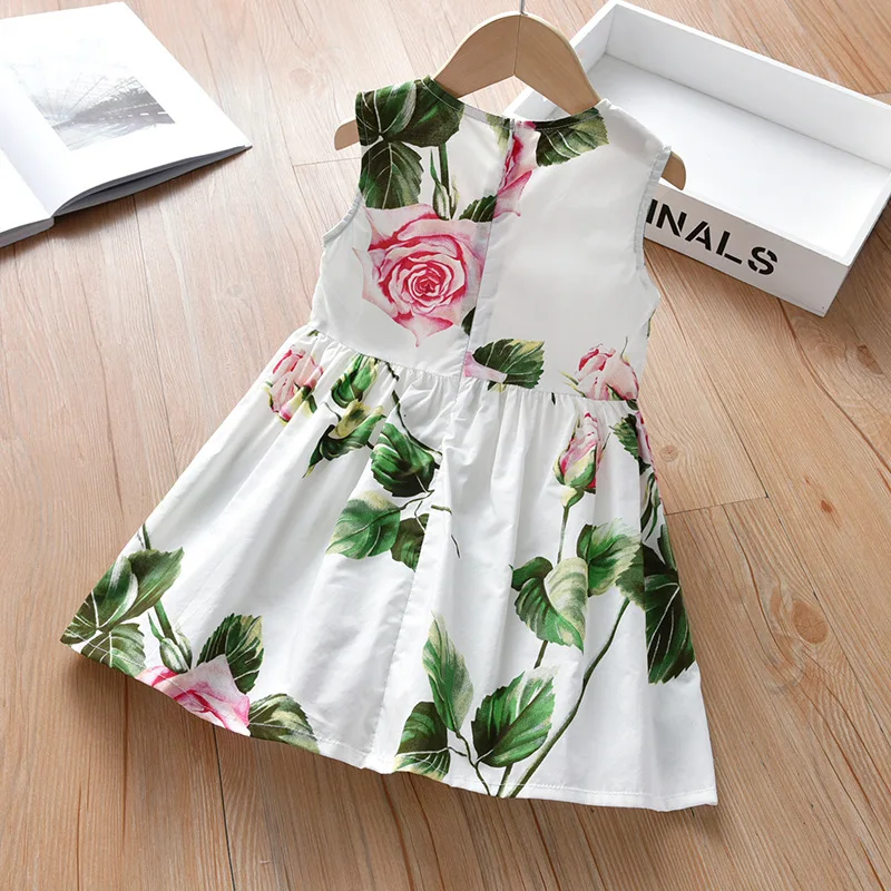 

2021 New Summer Newbron Baby Flower Dresses Toddler Princess Dress Sleeveless Casual Costumes 1-6 Y Little Girls Cute Vestidos