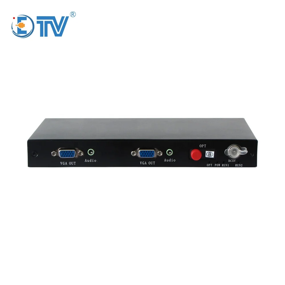 

ETV 2-channel VGA fiber transmitter 1080P VGA to fiber extender