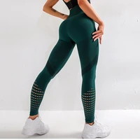 high waist seamless leggings for women hollow out gym legging plus size super stretchy fitness leggings jogging trousers