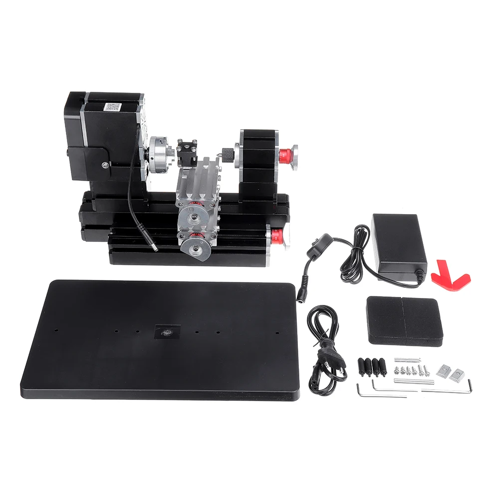 

Z20002MLB Mini Wood Lathe 12V DC 3A 36W Multi-purpose Metal Rotating Lathe Machine 12000r/min Motor EU 220V/US 110V Plug