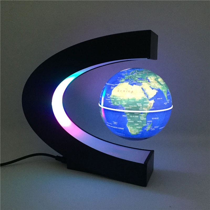 

World Map Ball Lamps Globe Glow Magnetic Levitation Led Night Light Floating World Terrestrial Novelty