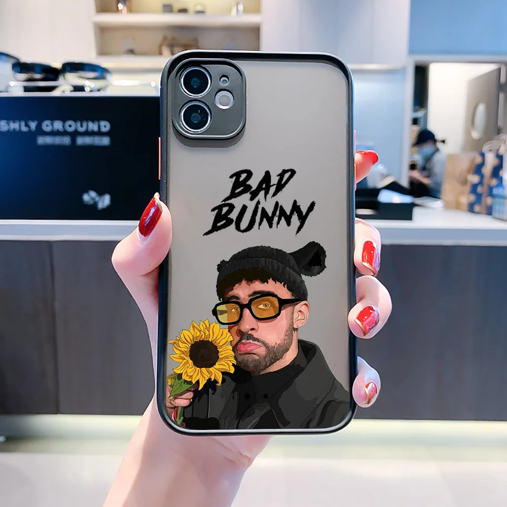Чехол для телефона Bad Bunny Yo Perreo Sola iphone SE 2020 6 6S 7 8 11 12 13 Mini Plus X XS XR Pro Max черный красивый