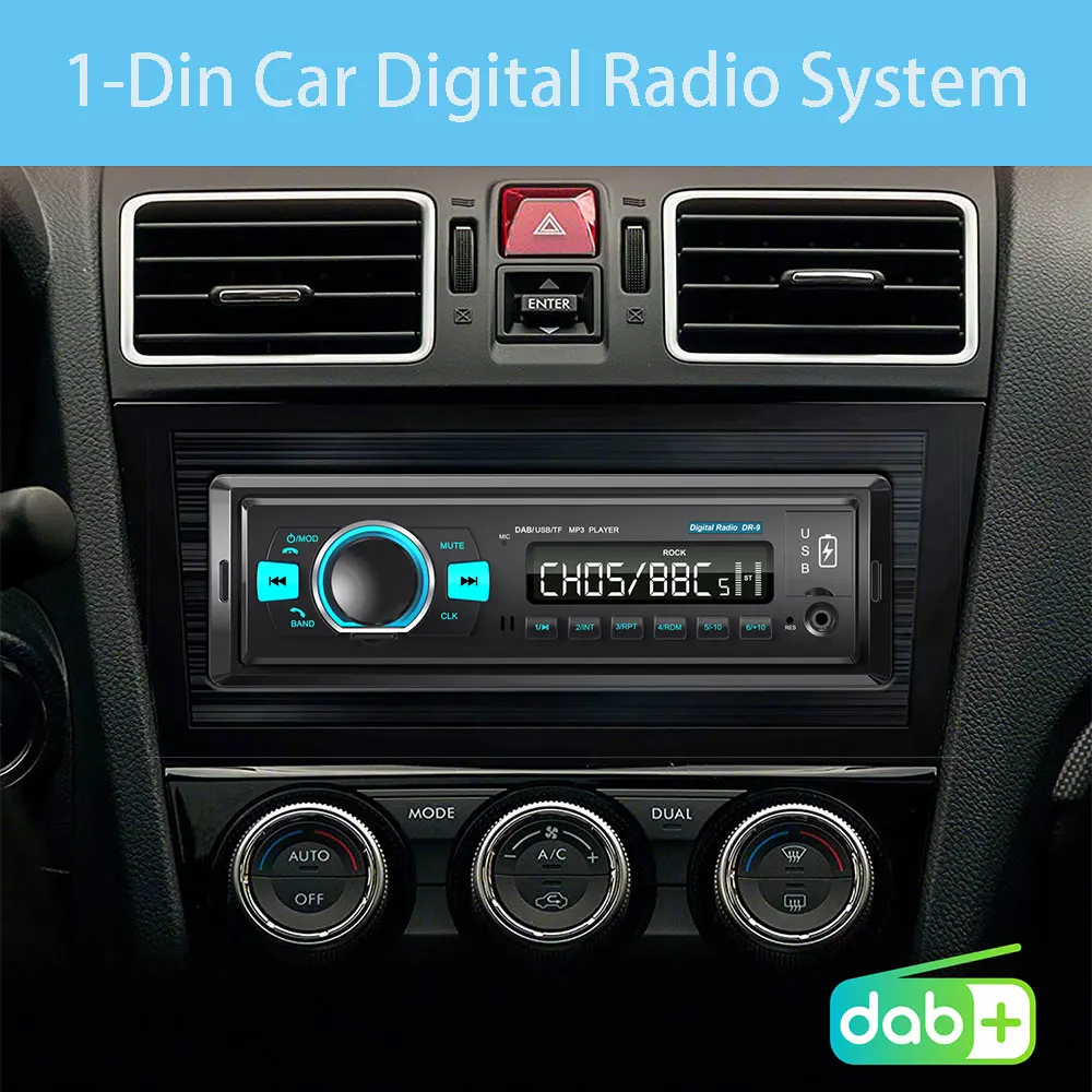Автомагнитола 1 Din стерео MP3 плеер USB AUX FM AM RDS DAB радиоприемник Bluetooth совместимый