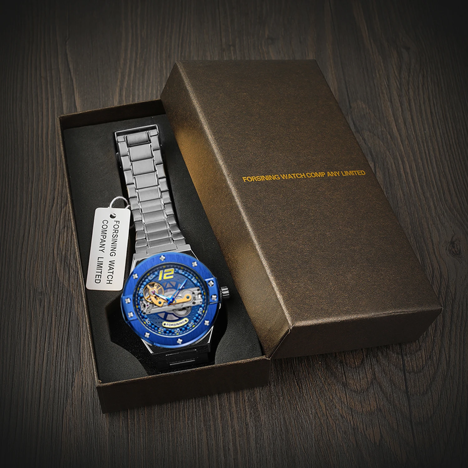 

Forsining 2021 Fashion Men's Wrist Watch Pagani Design Steeldive Luxury Mechanical Automatic BlueTourbillo Breitling Waterproof