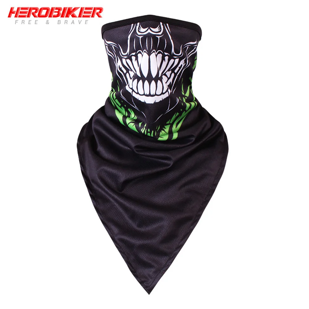color17 HEROBIKER, новинка, Балаклава, мотоциклетная, мото, защита для лица, дышащая маска, мотоциклетная, многофункциональная, мото, полумаска, Быстросохнущий двигатель - Цвет: color17