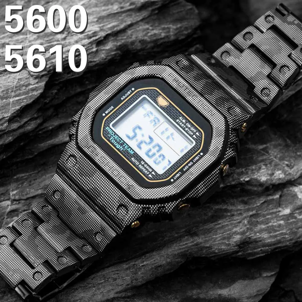 Металлический ремешок DW5600 для наручных часов браслет из нержавеющей стали 316L GW5610