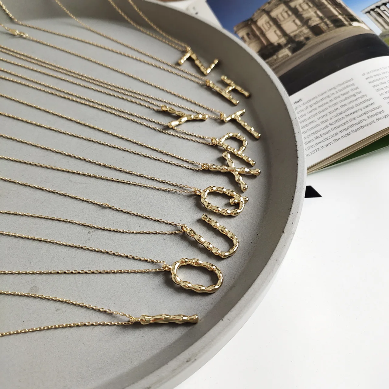 Корейское Европейское Скандинавское английское Первоначальное письмо колье