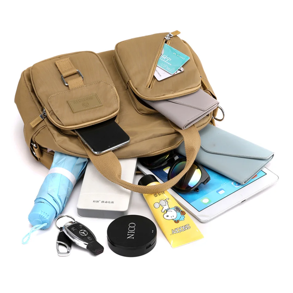 

Nylon Travel Bag Woman Whaterproof Purses and Handbags Sac Summer Style Many Pocket Shoulder Crossbody Bags for Women 2021 New