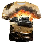 Детская футболка с 3D принтом Мир танков футболка уличная одежда футболка для мальчиков и девочек Повседневный Топ От 4 до 14 лет