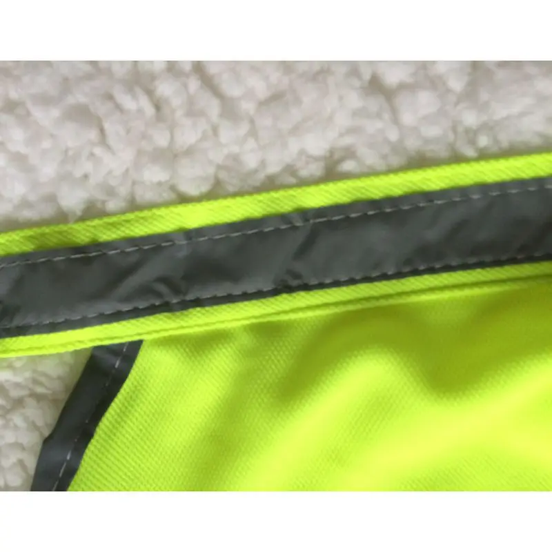 Флуоресцентный зеленый светоотражающий жилет для домашних животных с принтом