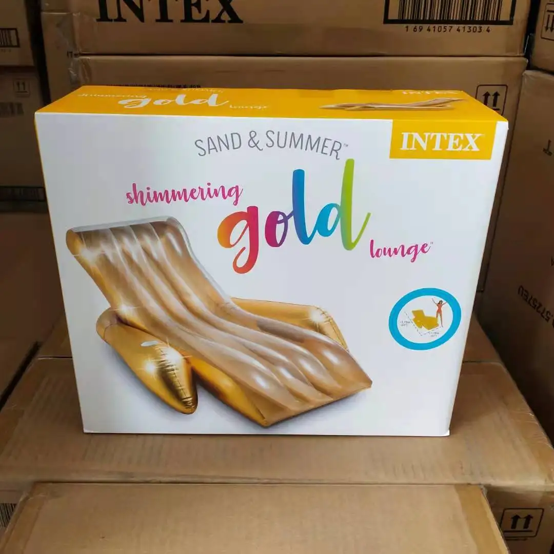 売る リクライニングマット,高品質のゴールドポータブルフローティングベッド,ウォーターベッド,ビーチチェア,リクライニングチェア