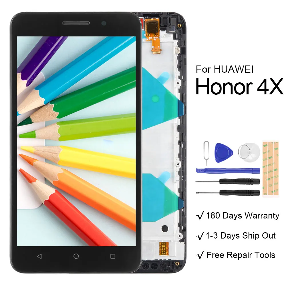 5 Оригинальный дисплей для HUAWEI Honor 4X сенсорный экран с рамкой HONOR ЖК замена Che2 L11 CHE2