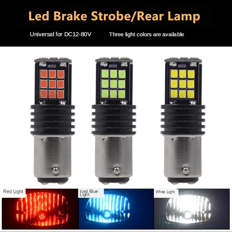 

1PC Signal Lamp Led 1157 P21 3.5W 3030SMD Super Bright 1156 LED Brake Tail Motorcycle Electric Car Turn Universal Strobe Light